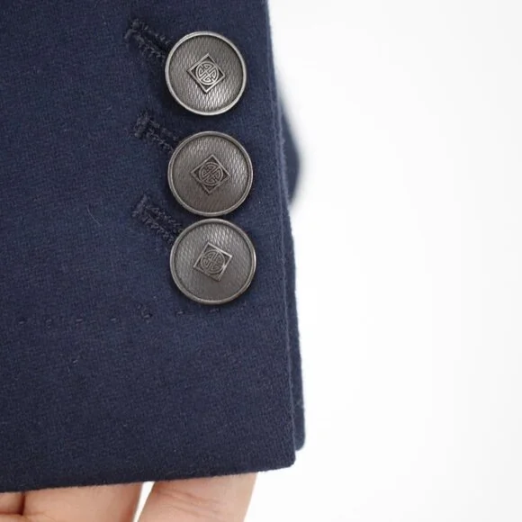 Hugo boss Sport Coat men's 46R Madron Virgin Wool Cashmere leather lapel trim - Picture 3 of 14